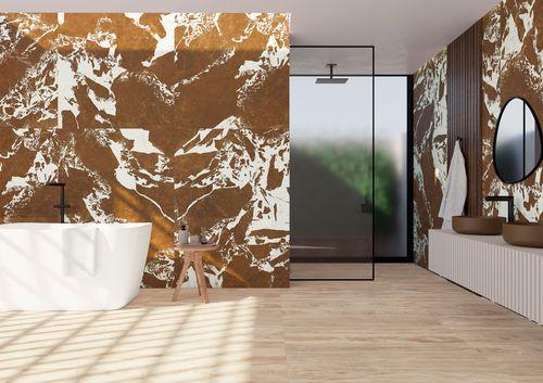 The unexpected encounter between Patagonia marble and natural clay